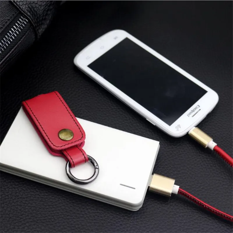 Многофункциональный брелок USB кабель Быстрая зарядка кабель для синхронизации данных Мини Кожаный Брелок Зарядное устройство для Android брелок для телефона