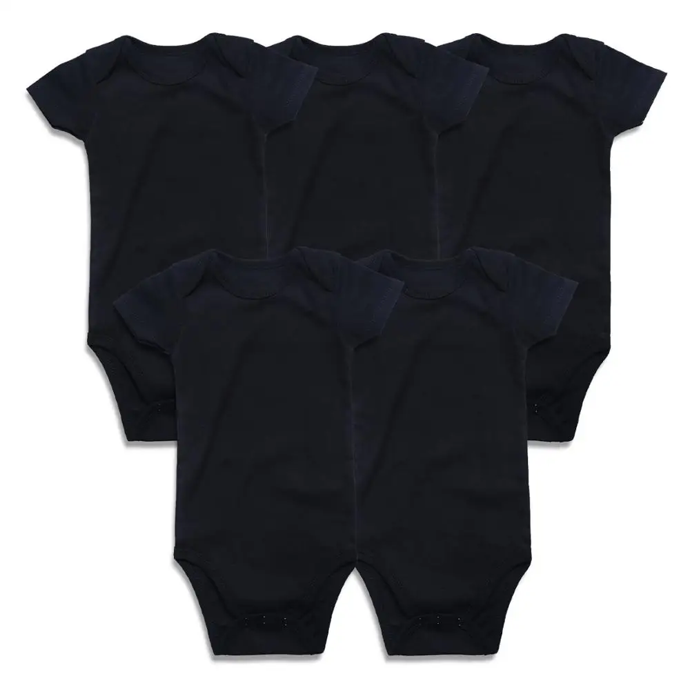 5PC RS-Black 3/5 шт унисекс, для новорожденных боди без рукавов место Спортивный костюм для малышей хлопковая футболка для мальчиков и девочек для детей возрастом до 2 лет Roupas Костюмы - Цвет: 5PC RS-Black