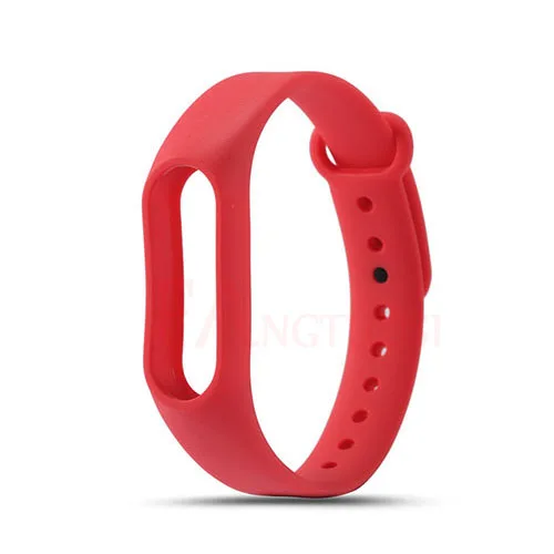 Красный FANGTUOSI ремешок для Xiaomi mi band 2 Силиконовый цветной умный браслет Сменные аксессуары ремешок mi band 2 ремешок 1 шт - Цвет: Красный
