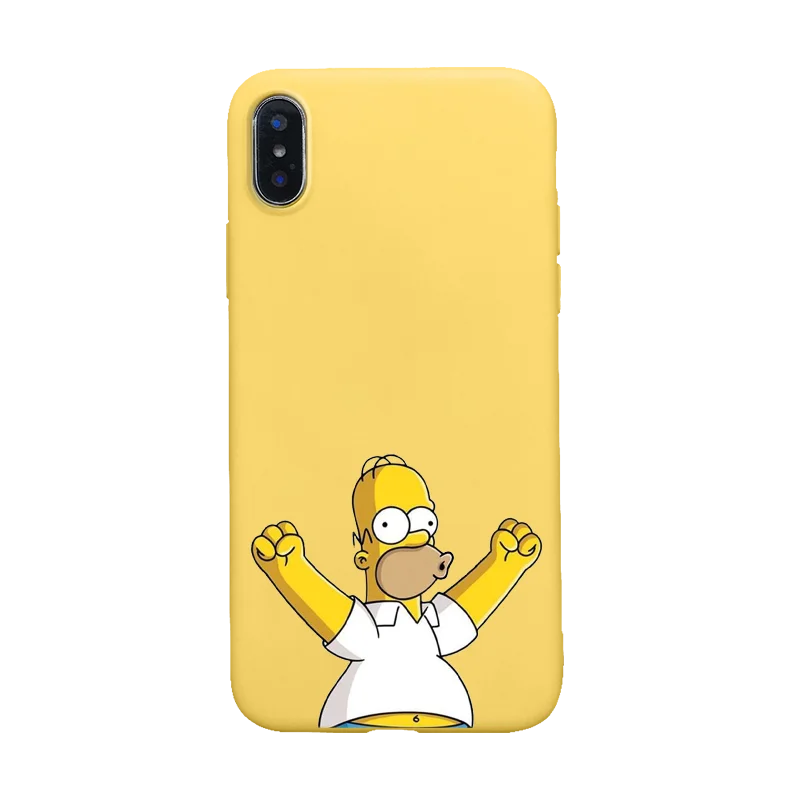Чехол для телефона Homer J. Simpson silico TPU чехол для iPhone 5 5S SE 6 6s 7 8 PLUS X XR XS MAX fashion Bart Simpson phone shell coque - Цвет: Y-1524