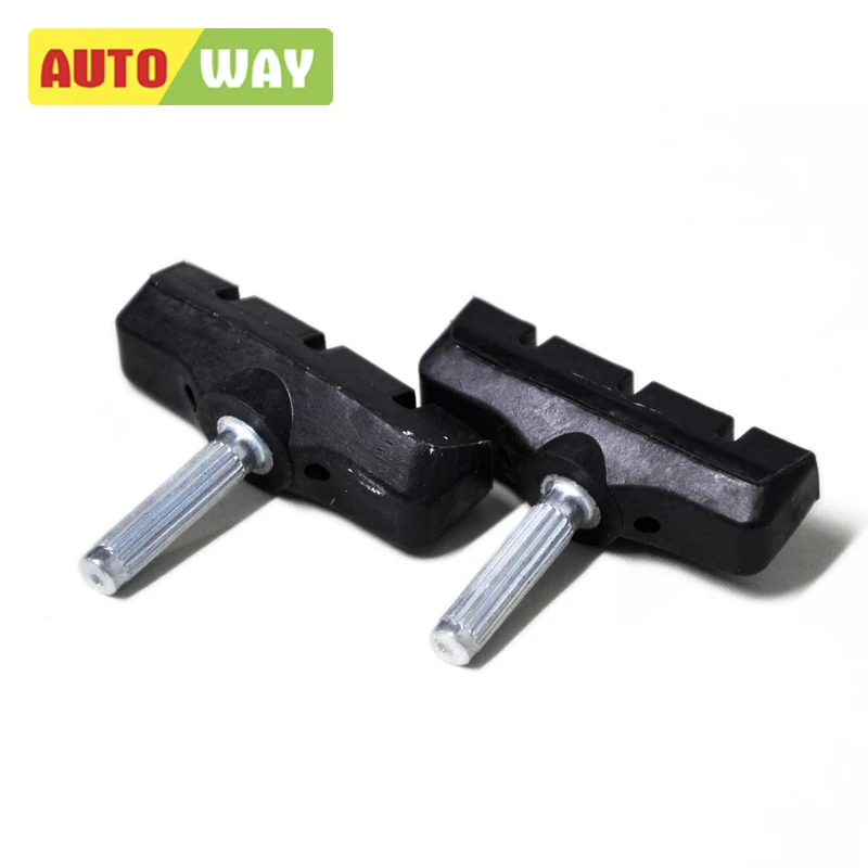 Autoway 2 пары торможения V-Brake MTB горный велосипед дорожный велосипед Велоспорт V блоки тормозных колодок держатели Прочная резиновая обувь 55 мм