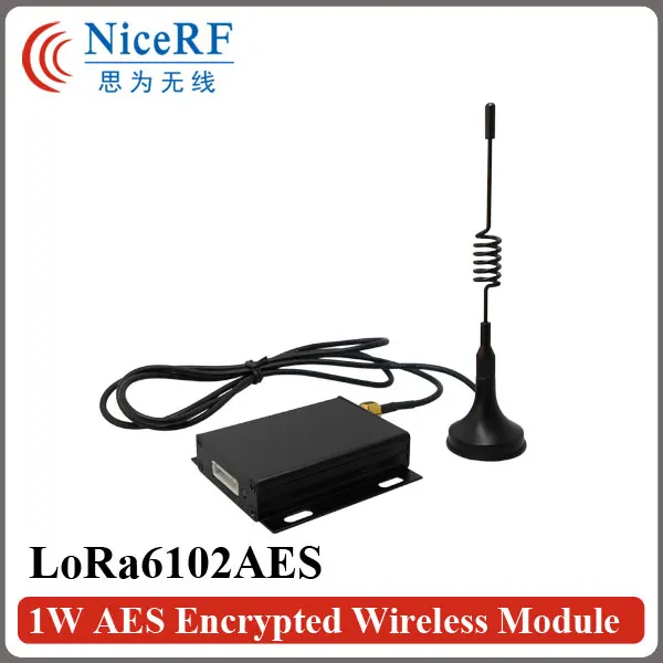 2 шт. Lora6102 AES 1W 30dBm 8 км зашифрованный беспроводной модуль передачи данных 433 470 868 915