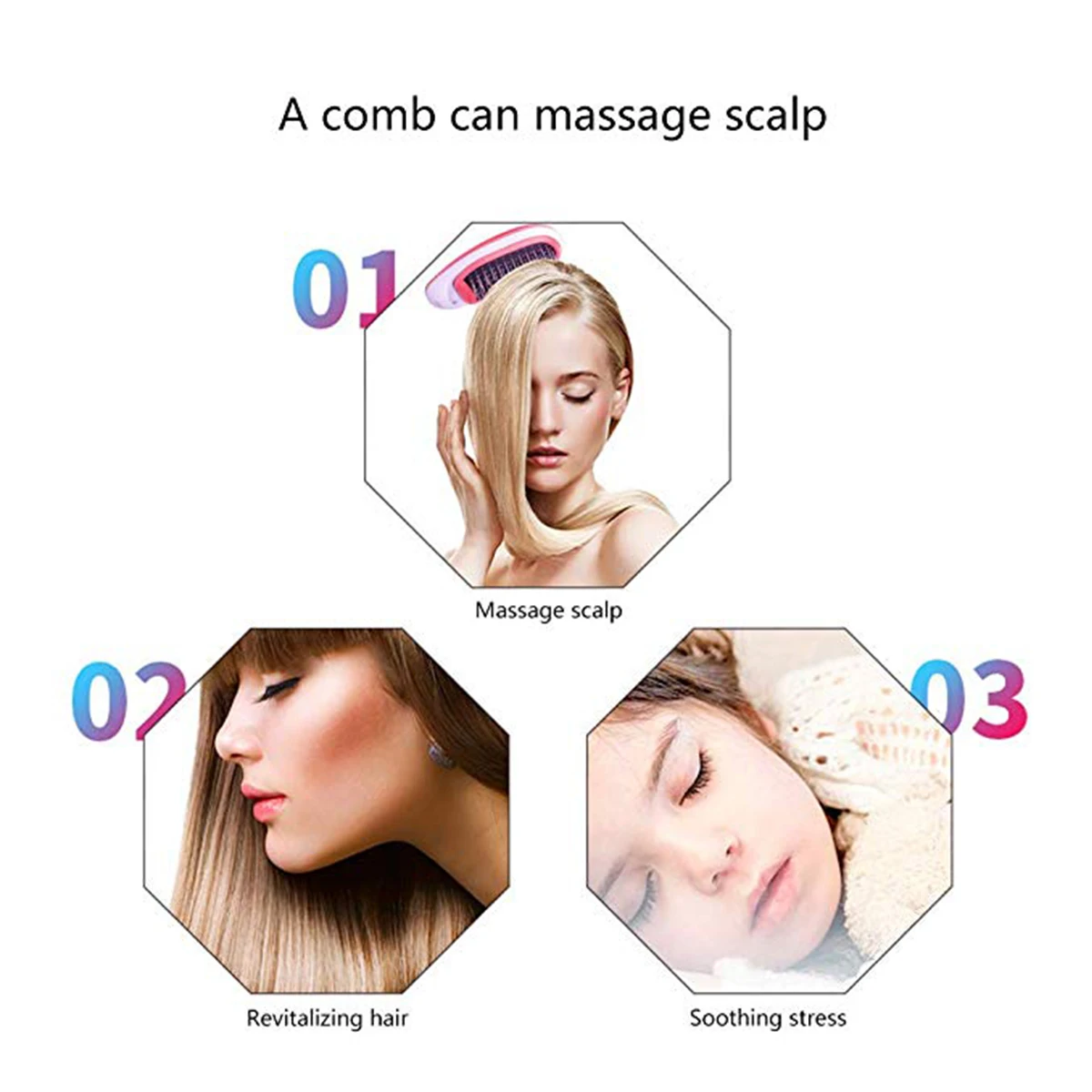 Anti Frizz Brush Magic Electric Ionic Hai Ionic Hairbrush AntiStatic Hair Brush Scalp Comb Massage Negative Ion Hair Styler