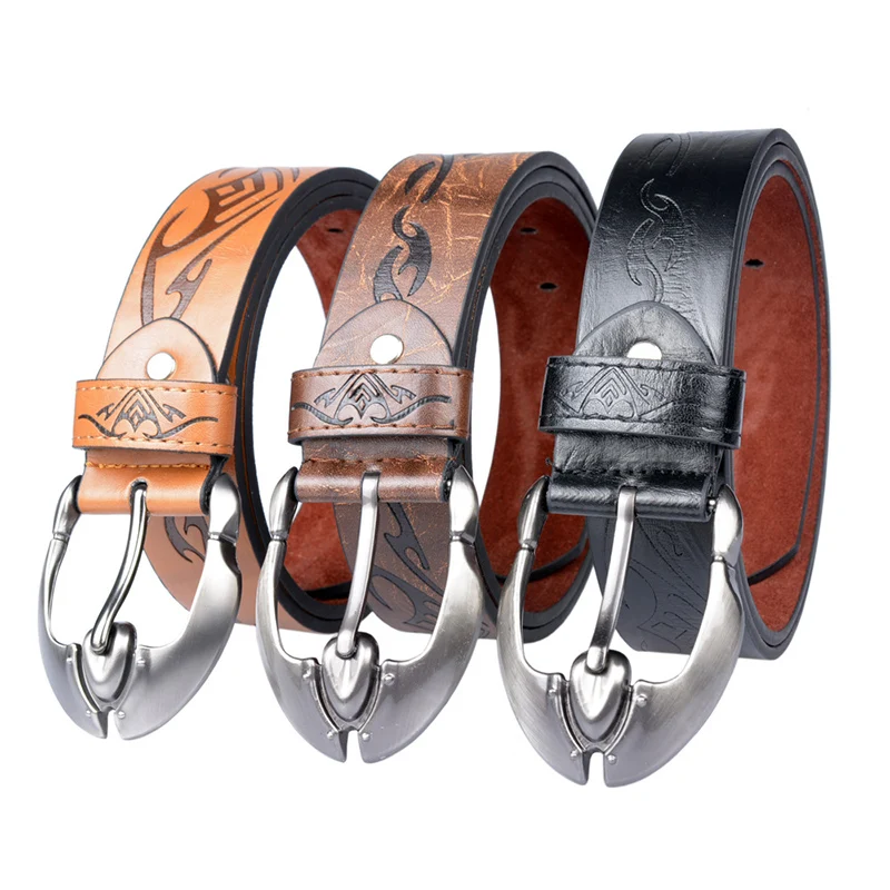 Модный винтажный ремень из искусственной кожи мужской Ceinture Homme ковбойский