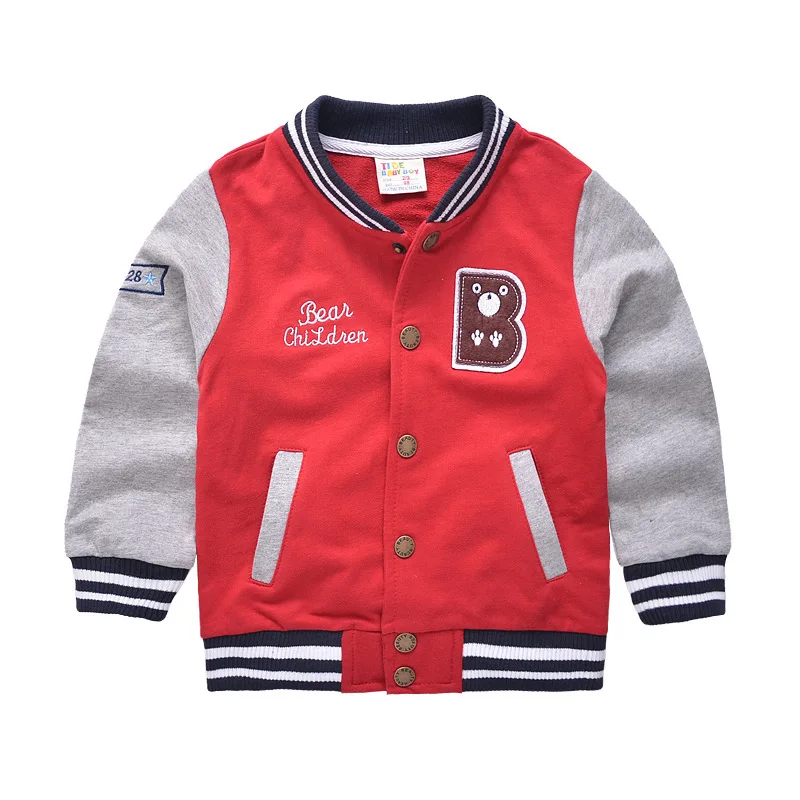 Baby Boys Girls Clothes Spring Autumn Season V-neck Baseball Jacket Letter Outerwear For 2-6Y Kids Fashion clothing | Детская одежда и