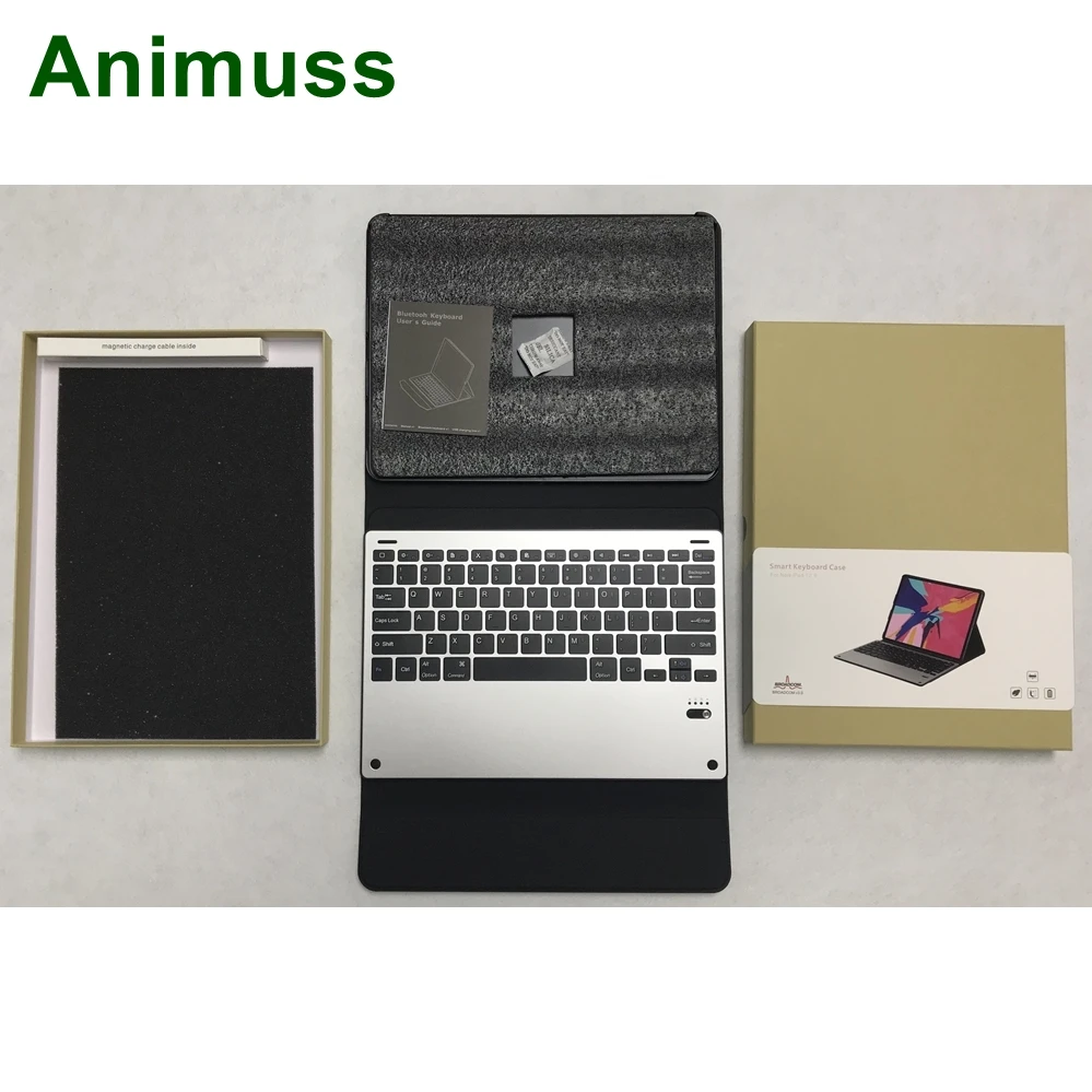 Чехол для клавиатуры Animuss iPad Pro 12 9 2018 с чехлом bluetooth клавиатура алюминиевый чехол