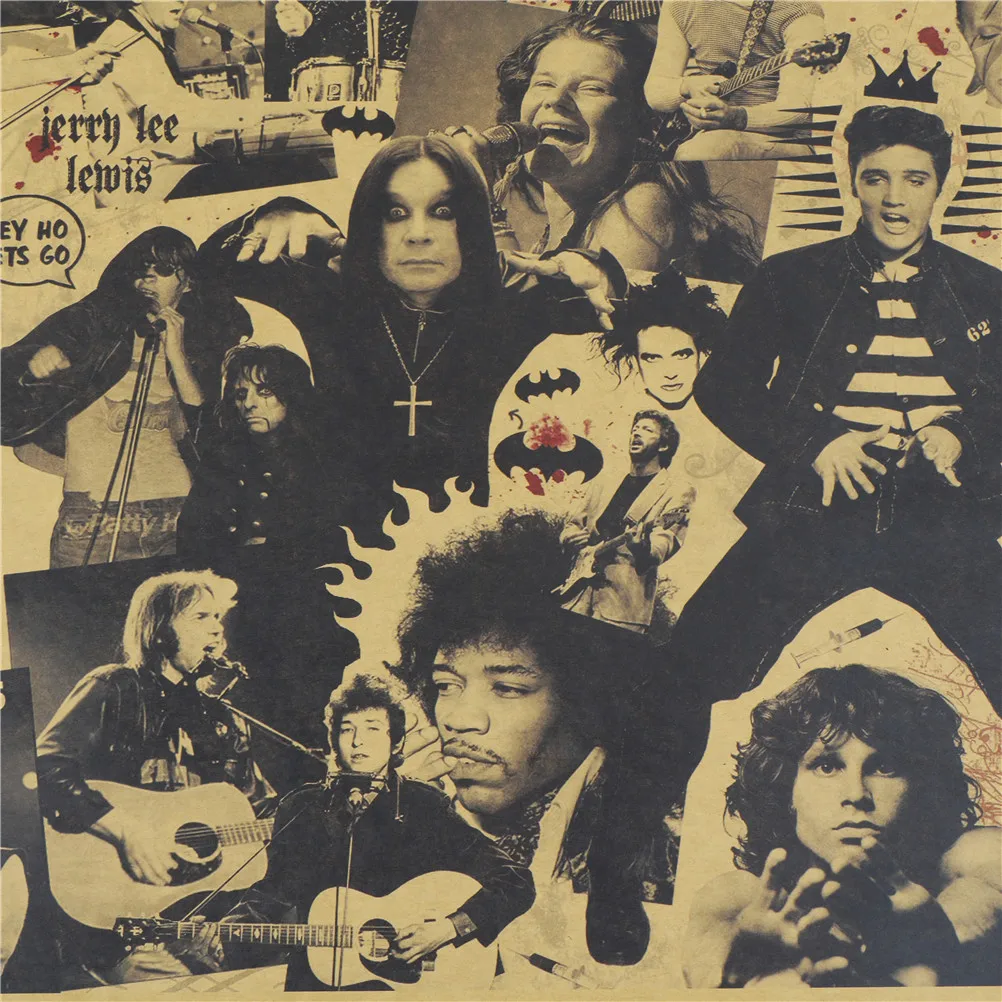 1 шт. стикер для мебели постеры рок н роллов музыкальные известный певец