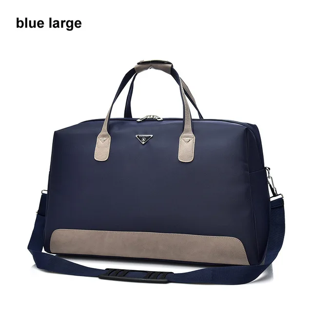 Blue large size Новая Водонепроницаемая оксфордская Женская дорожная сумка из лоскутной кожи, мужские дорожные сумки для путешествий, Большая вместительная сумка для багажа, сумка на плечо ZL034 - Цвет: Blue large size
