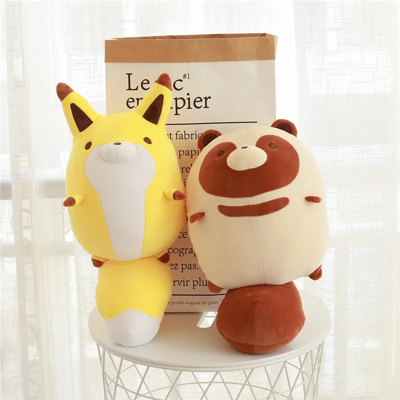 

New 30CM Gifts Cute Kawaii Stuffed Animal Fox Raccoon Doll Toy Girl Pillow Kids Toys Couple Birthday Present