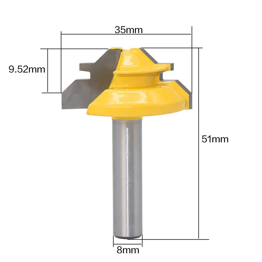 Насадка для фрезерного станка твердосплавный хвостовик 1/2 дюйма 45 градусов 8