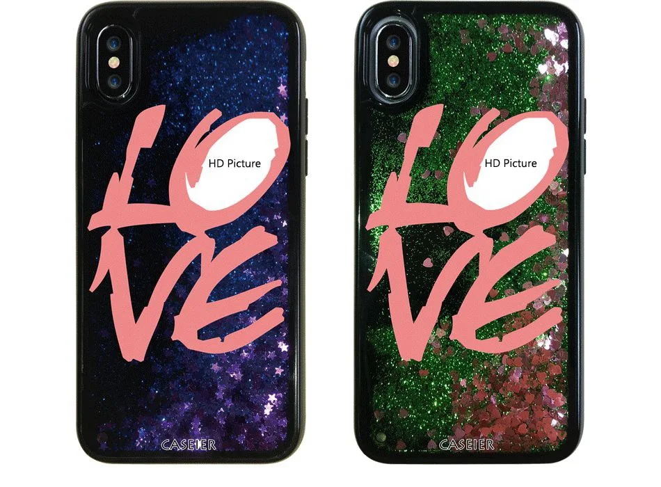 CASEIER DIY зыбучий песок чехол для iPhone X блестящие силиконовые чехлы 6 6s 7X8 Plus Мягкий
