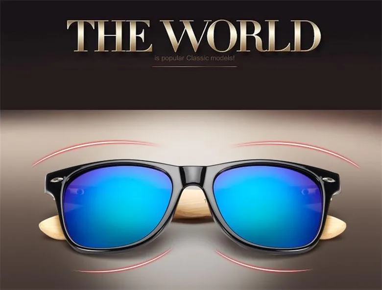 Брендовые дизайнерские солнцезащитные очки CHUN M14 с бамбуковой ножкой мужские