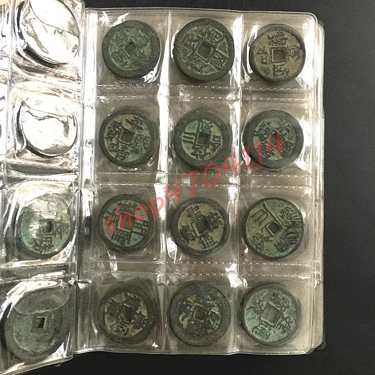 100% Подлинные старинные китайские медные монеты диаметром около 25 мм один набор 120