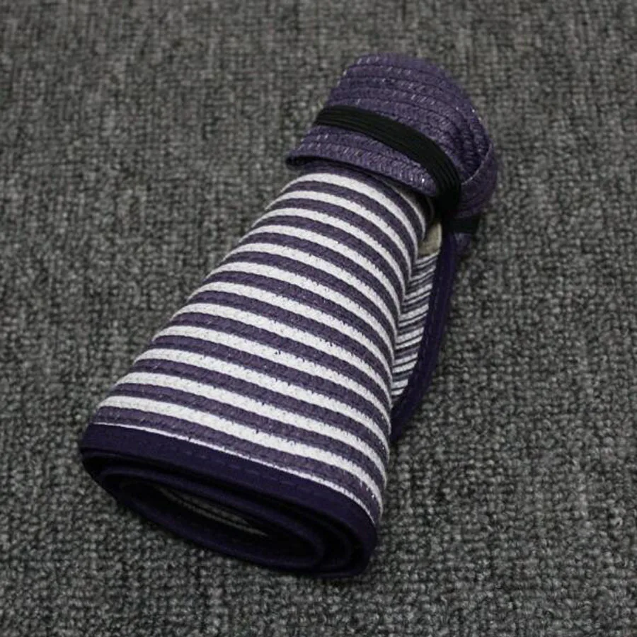 Модная пляжная соломенная шляпа с широкими полями для девушек складывающаяся в