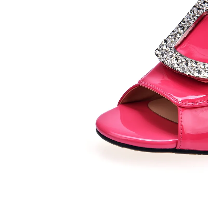 Женские босоножки на нескольз. каблуке MORAZORA красные однотонные из натуральной