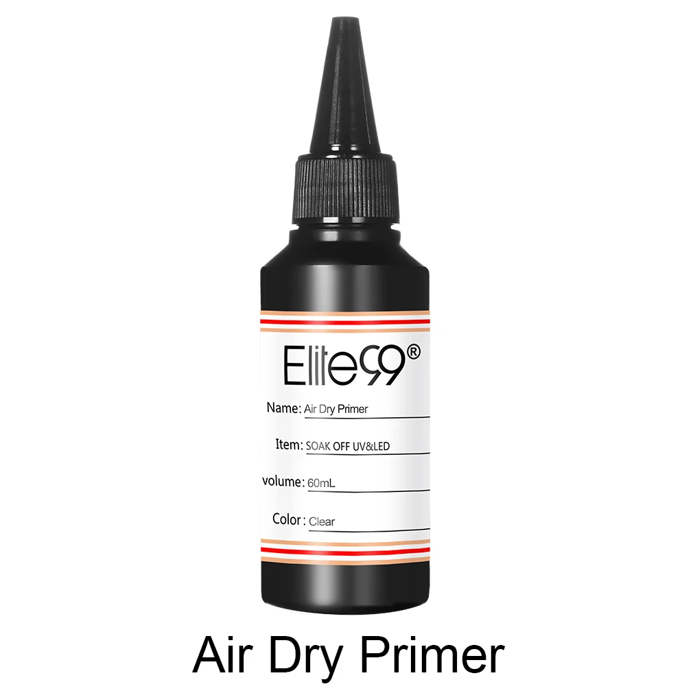 Air Dry Primer Elite99 60 мл матовая металлическая усиленная воздушная сухая грунтовка матовый УФ-Гель-лак верхнее Базовое покрытие впитываемый УФ-светодиодный Гель-лак для дизайна ногтей - Цвет: Air Dry Primer