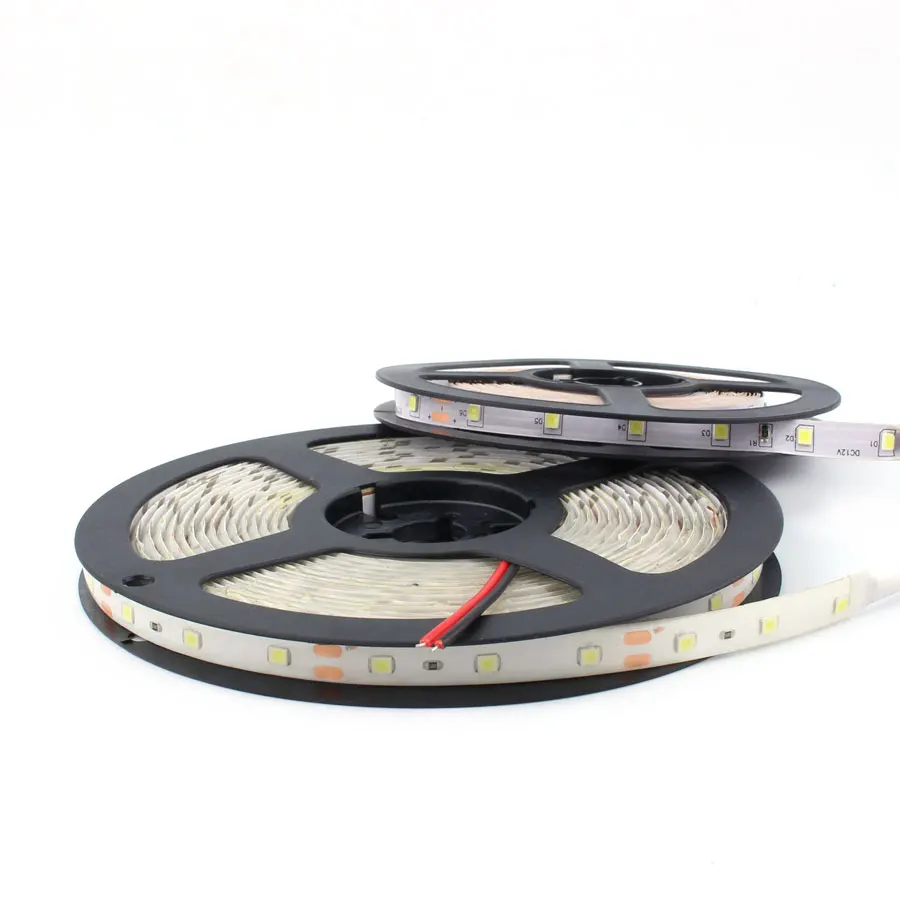 DC 12 V светодиодный лента для светодиодной ленты 2835 RGB Водонепроницаемый белого и синего цвета, 5 м, 12В, 60 Светодиодный/M RGB светодиодный полосы ленты ламповый диод гибкий ТВ Подсветка