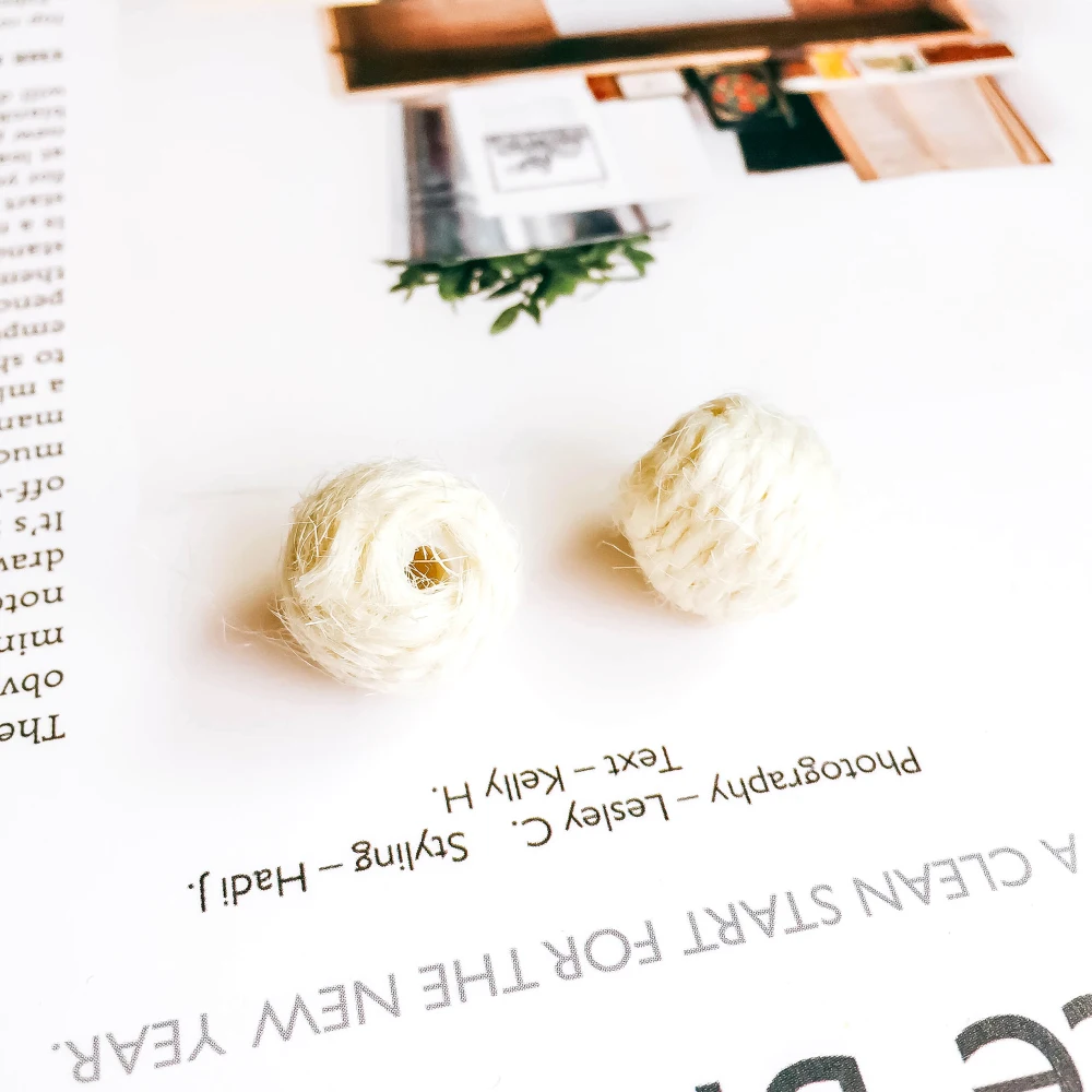 Cotton Beige Cameo Beads Ball Earrings Pendant Accessories Supplies for Jewelry Making 16mm 18mm 12pcs | Украшения и аксессуары