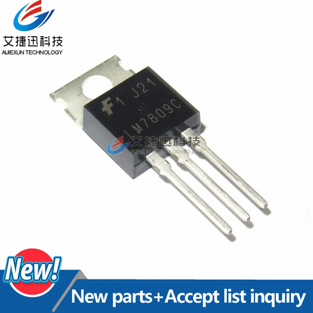 

50Pcs LM7809CT LM7809 TO-220-3 Standard Regulator Pos 9V 1A 3-Pin(3+Tab) TO-220AB Rail in stock 100% New and original