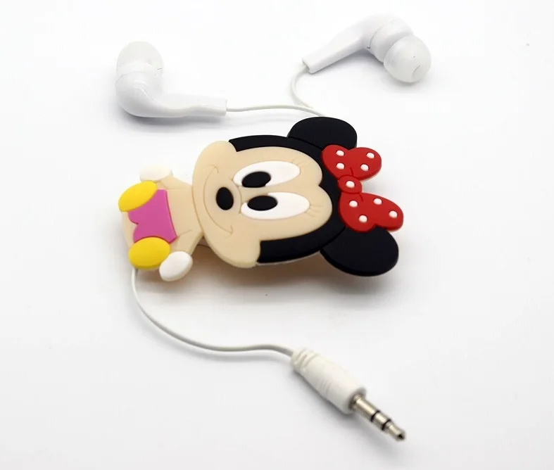 Хороший подарок Микки Маус 3 5 мм наушники мультфильм выдвижной для Samsung Xiaomi HTC MP3 MP4