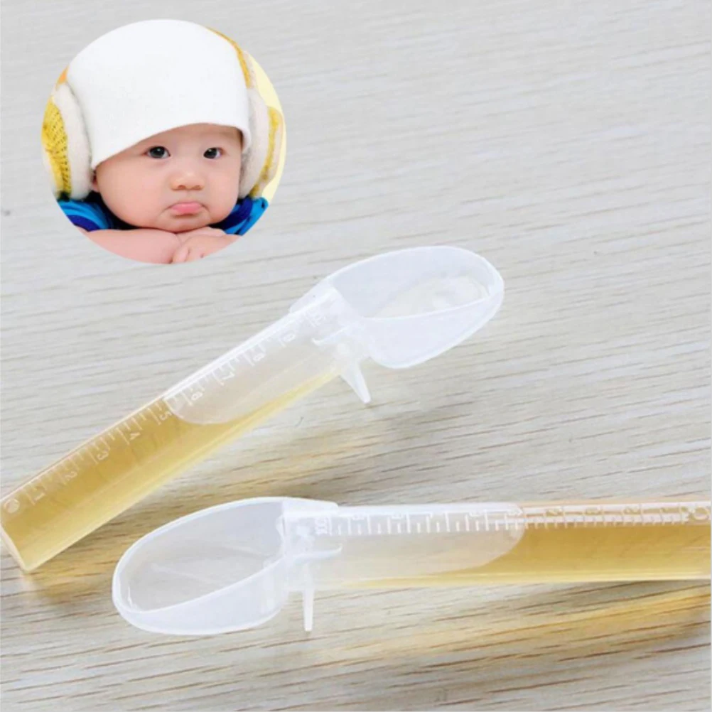 New Safety Baby Liquid Feeding Spoon Kids Medication Device Utensil Given Medicines Infants Syringe Device
