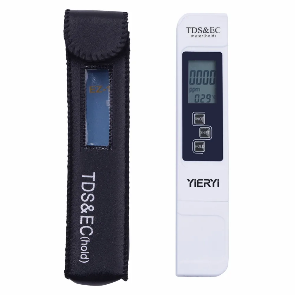 Yieryi 3 в 1 TDS тестер проводимости измеритель температуры воды Функция инструмента 0-5000ppm EC метр прибыл Скидка 30