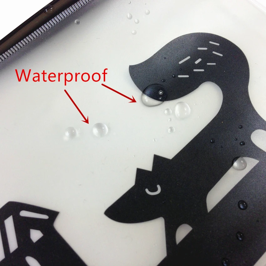 1 шт./лот Новая прозрачная матовая сумка с животными студенческий пенал на молнии