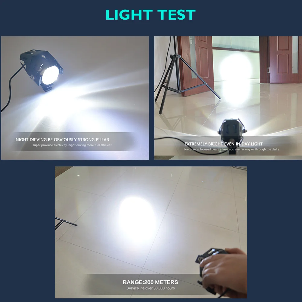 Мотоциклетные фары U5 led moto light DRL фары мотоцикл вспомогательная лампа Противотуманные прожекторы универсальные для suzuki ltz 400 12 В