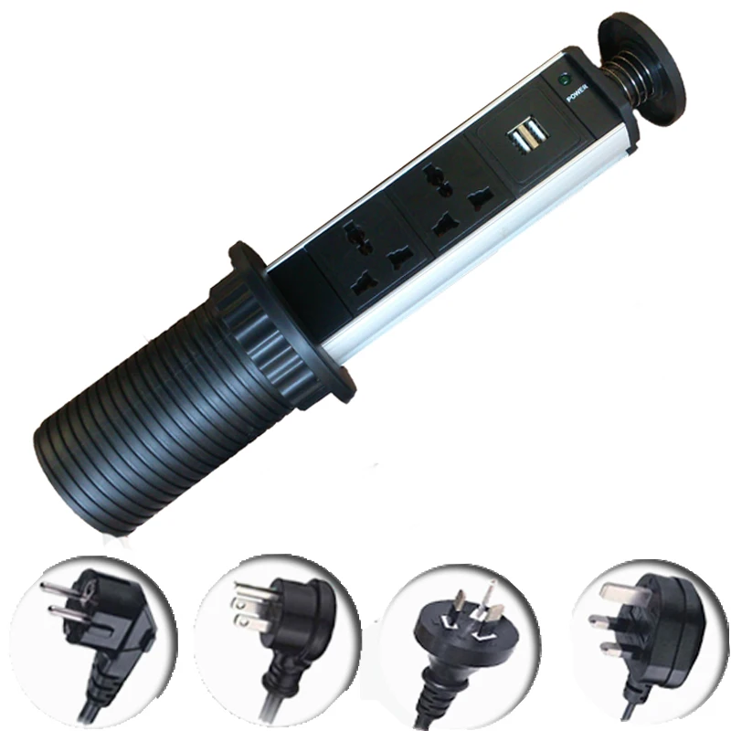 Растягивающаяся Выдвижная розетка tomada кухонный стол с светодиодный индикатором