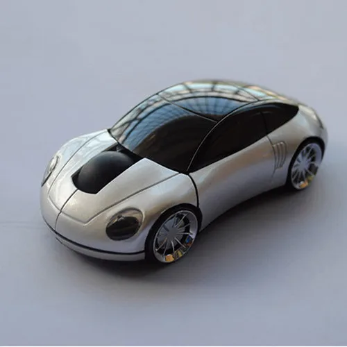 Gray Компьютерная игровая 2,4 ГГц Беспроводная мышь Автомобильная Форма ПК Беспроводная мышь "автомобиль" эргономичная USB мышь для клавиатуры - Цвет: Gray