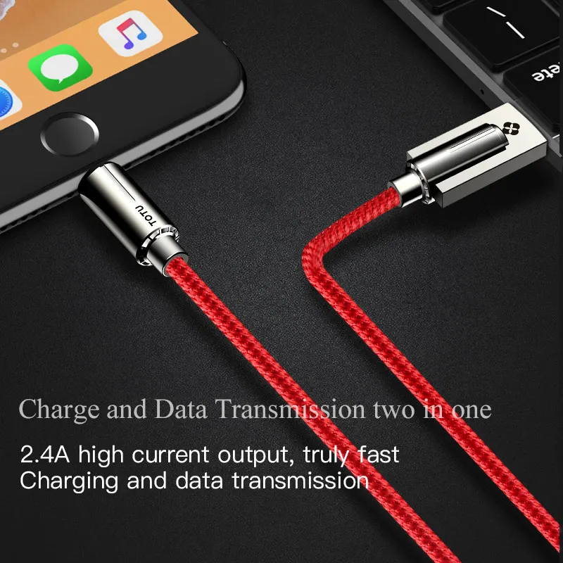 TOTU цинковый сплав USB кабель для iPhone Xs Max XR iPad телефона X 8 7 6 iphone xr быстрое зарядное
