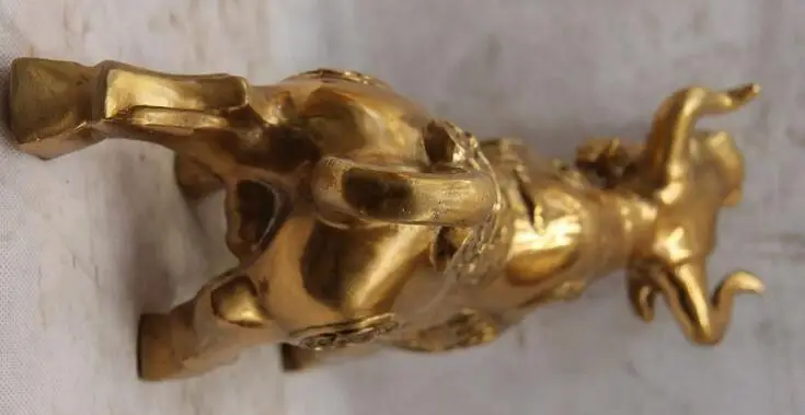 Китайская народная латунь Медь Фен Шуй богатство деньги Fu для девочек крупного