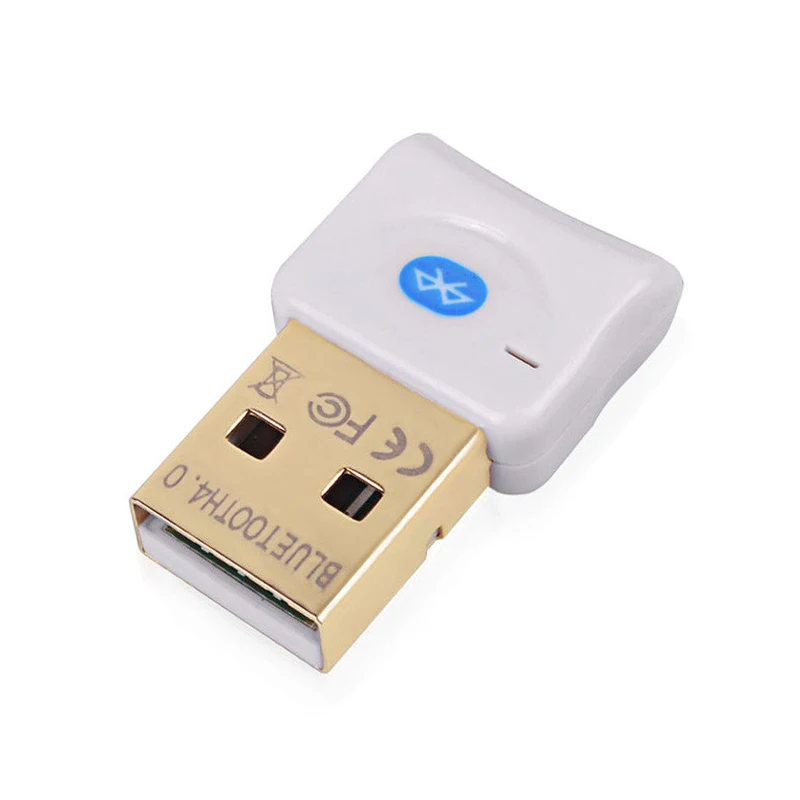 white USB Bluetooth адаптер беспроводной Bluetooth ключ для компьютера PC 4,0 Blutooth адаптер микро Bluetooth приемник музыкальный передатчик - Цвет: white