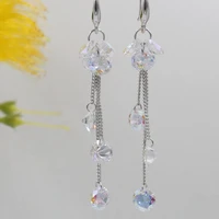 2018 hot fashion seven color crystal tassel earring jewelry color change girl earring birthday gift hhe 001