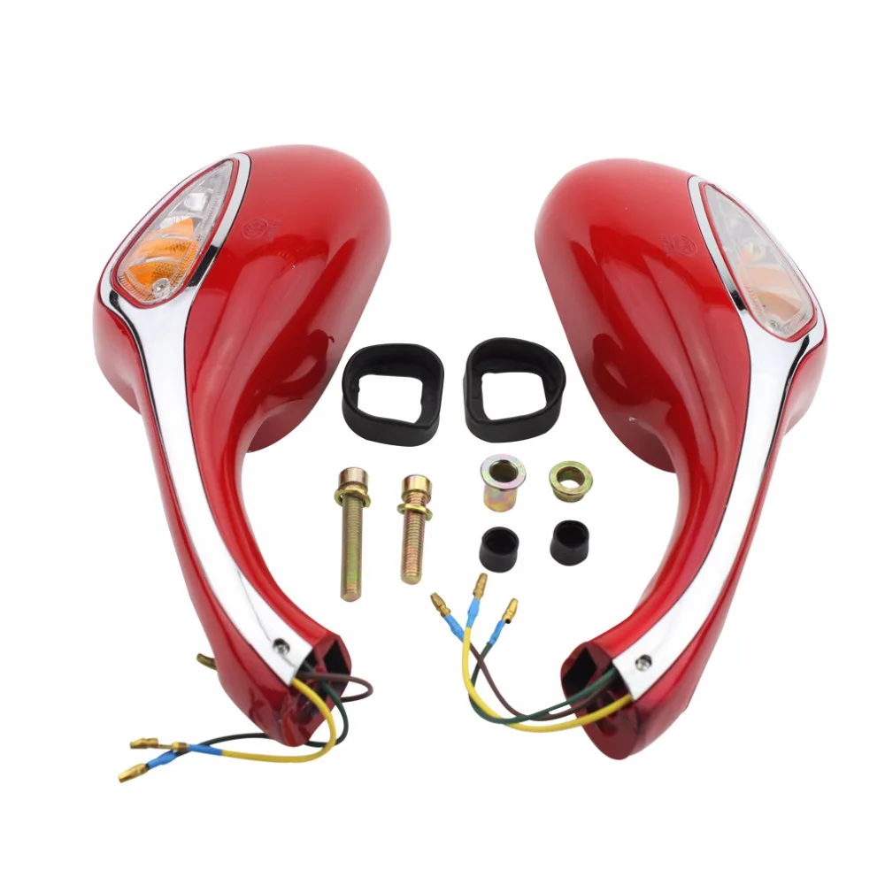 GOOFIT 8 мм зеркало заднего вида мотоцикла для GY6 50cc 125cc 150cc 250cc Скутер мопед E036 025| |