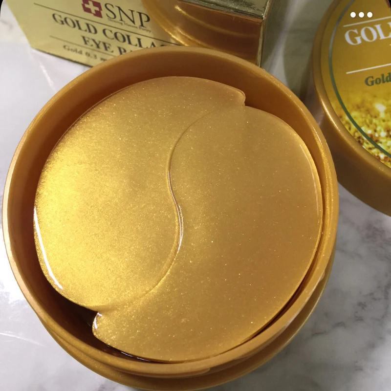 SNP Gold Collagen Eye Patch 60 PCS 0.3mg Gold 1000mg Hydrolyzed Collagen Plant Extract Moisturizing Anti Wrinkle Eye Masks