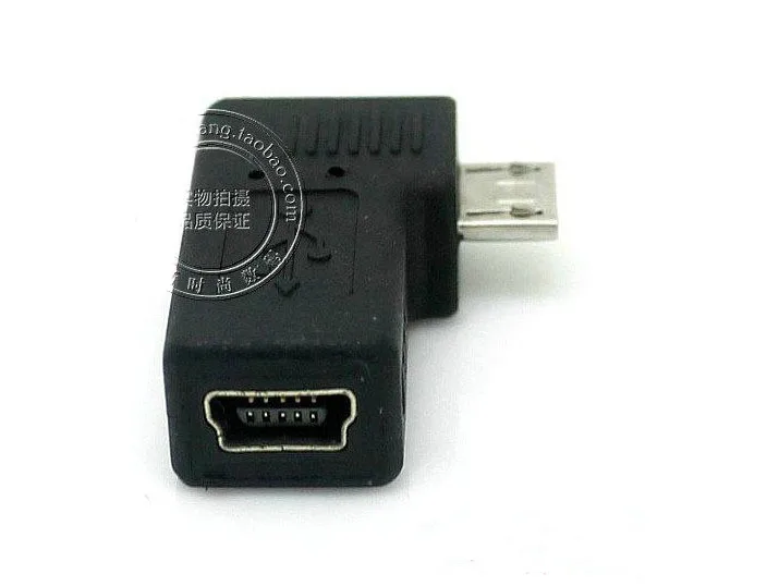 50PCS 90 градусов под прямым углом Тип micro USB B 5pin штекер для mini 5p Разъем конвертер