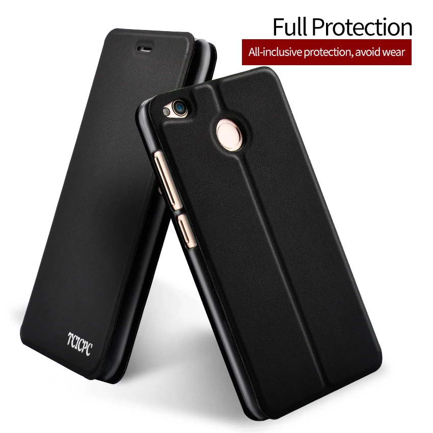 Чехол-книжка TCICPC для Xiaomi Redmi 4X роскошный тонкий мягкий чехол из искусственной