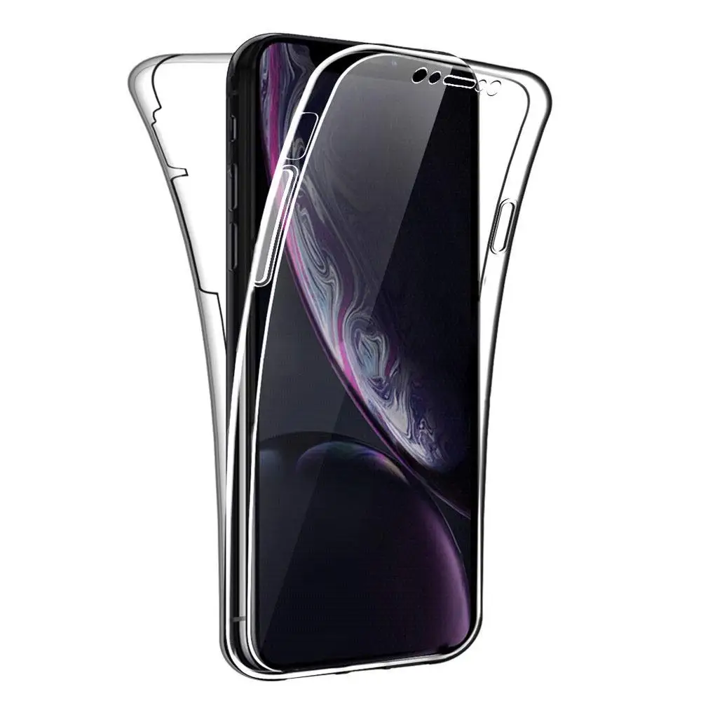 Чехол для iphone 7 8 X XS MAX XR 10 6 6s Plus se 5 5S из мягкого ТПУ с прозрачной защитой от падения |