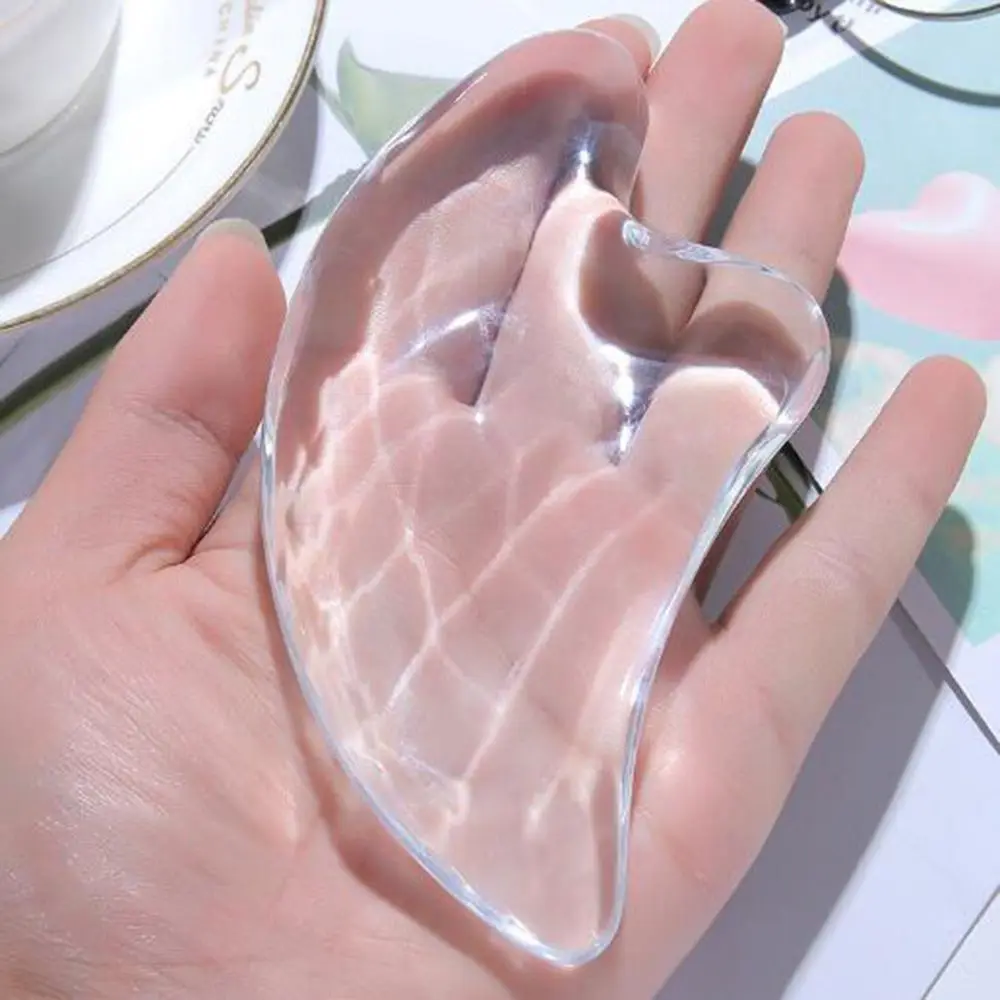 2018 новинка натуральный кристалл Gua Sha доска для ухода за кожей лица прозрачный