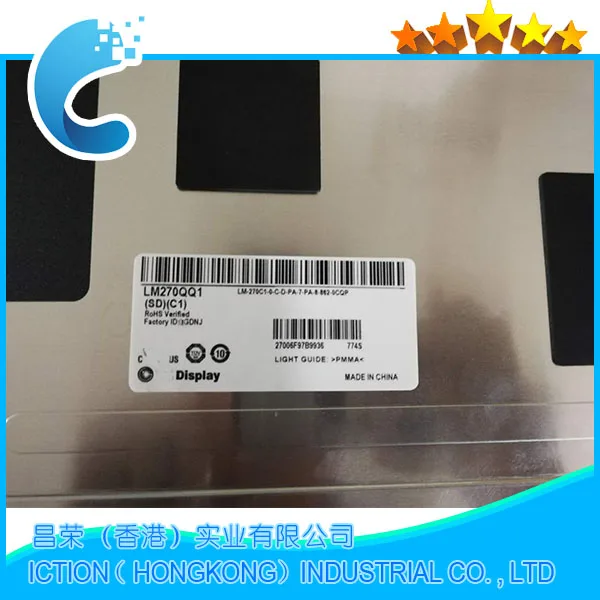 Оригинальный Mid 2017 Для iMac 27 &quotA1419 5K Полный ЖК экран в сборе LM270QQ1(SD)(C1) SD C1 SDC1 EMC 3070 MNE92