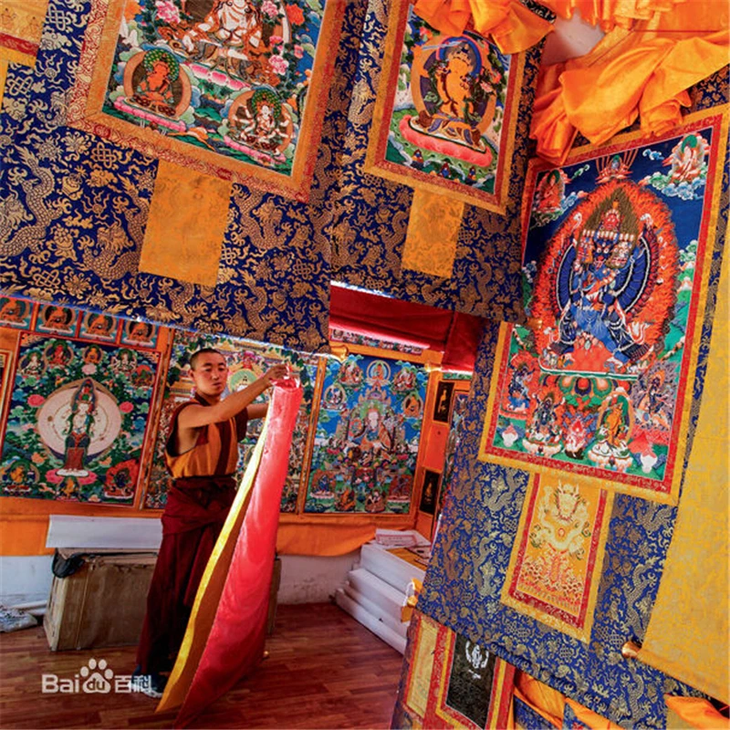 Tibetan Thangka scroll painting tibetan buddhist thangkas decorative fine production Multiple images can be selected | Дом и сад