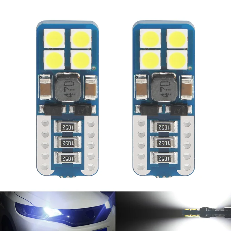 2 шт. автомобисветодиодный светодиодные лампы T10 3030 SMD светодиодный белые DC 12 В