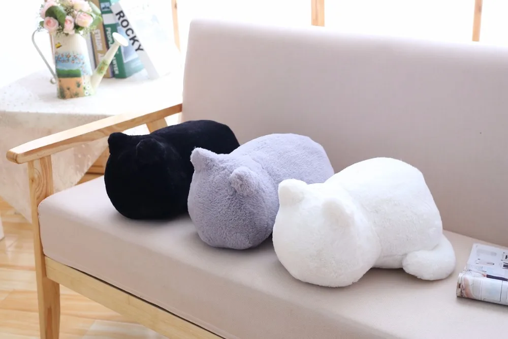 3 цвета, Kawaii, плюшевая задняя тень, игрушки для кошек, мягкий укомплектованный милый кот, куклы, детский подарок, кукла, игрушки для животных, украшение дома, диванные подушки