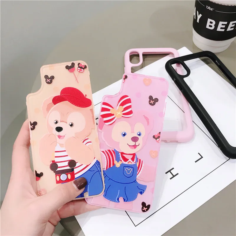 TPU+ PC двусторонний помощи чехол для iphone X XR XS MAX 7 8 плюс 6 6s милые даффи ShellieMay аниме Gelatoni StellaLou чехол