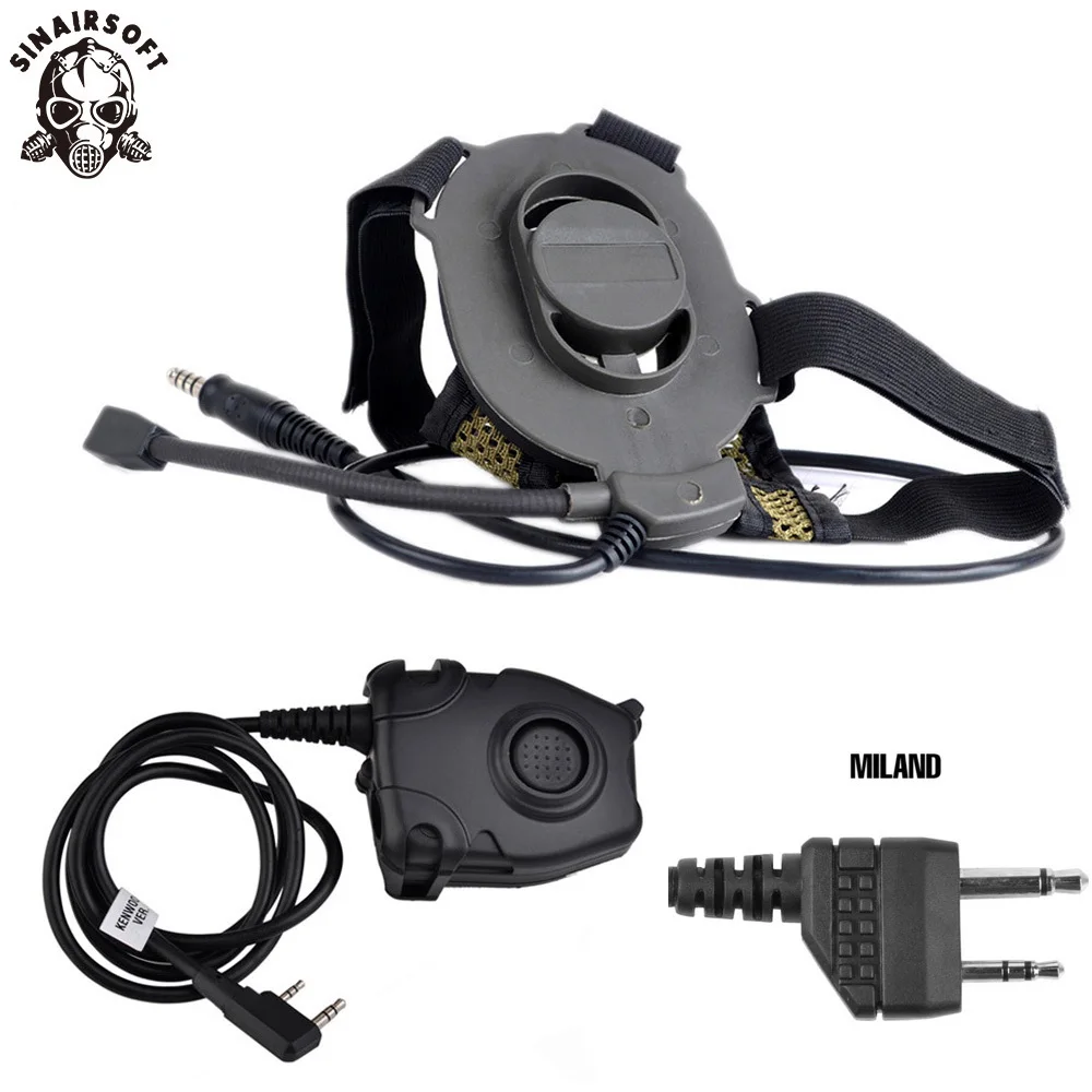 Midland Version Z-Tactical страйкбол Боуман элита II Гарнитура Охота для Kenwood носимые наушники тактические контакты PTT Pin военный Z-TAC Midland - Цвет: Midland Version