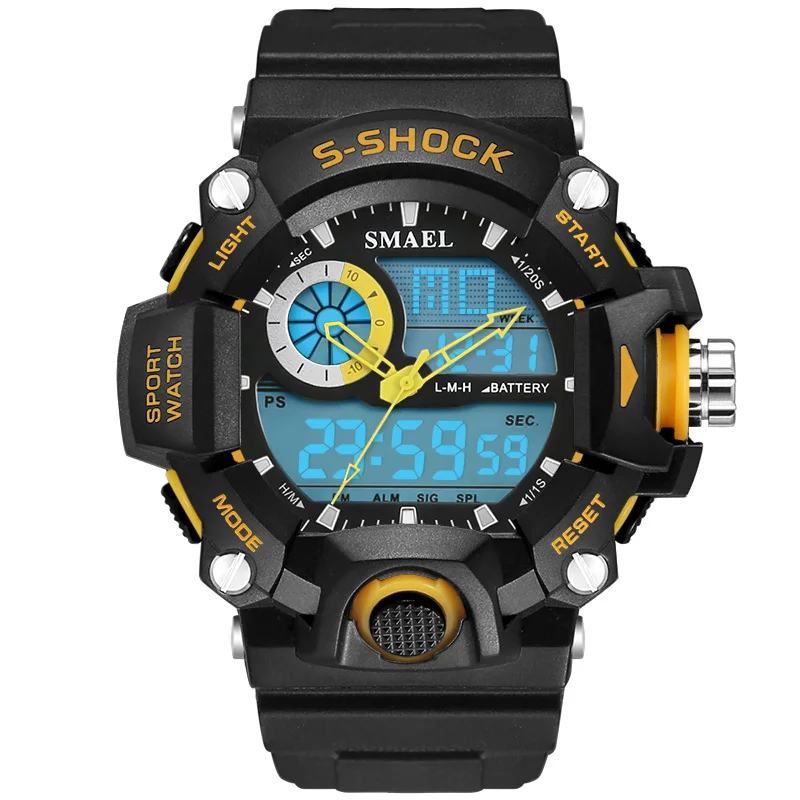 Горячая Распродажа мужские кварцевые цифровые часы Relojes Hombre спортивные