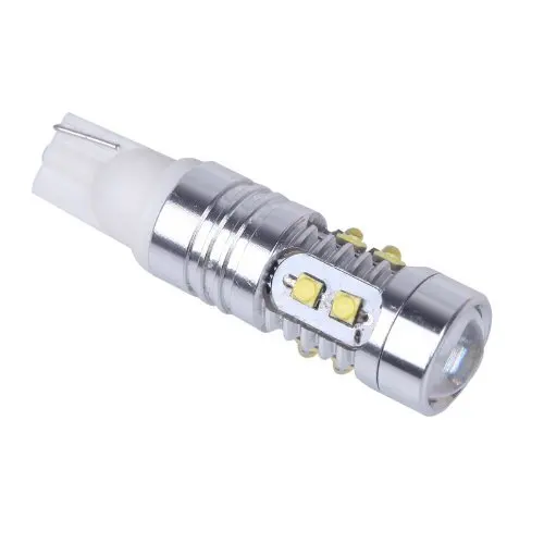 

Promotion!!!White 50W T10 194 161 W5W 10*CREE Xbd Chips R3 LED Car Light Side Wedge Lamp Bulb