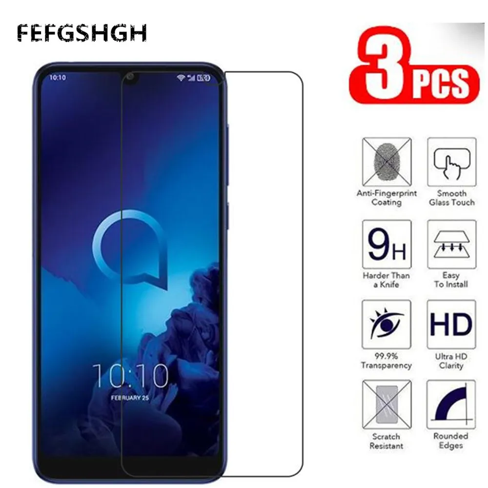 Закаленное стекло 2.5D 9H для Alcatel 3L (2019) 5039D Защитное 3 2019 5053K защитная пленка