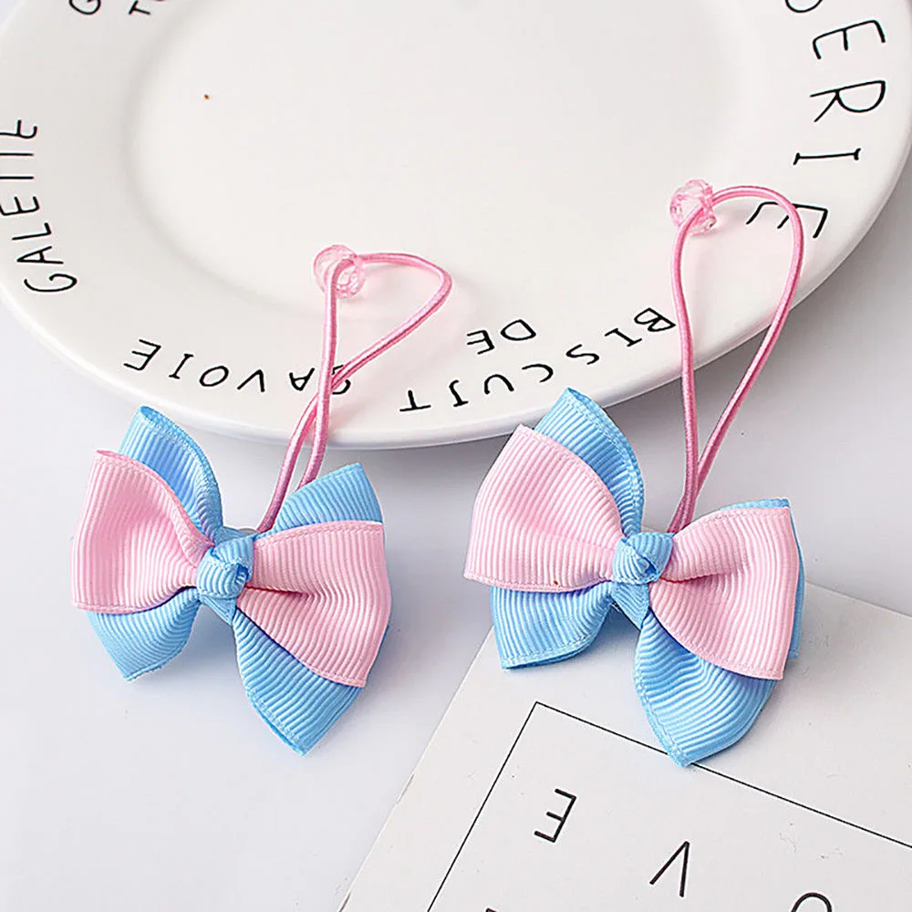 

1set=7pcs Children Accessories Hairband Hairpins Gum for Hair Baby Girls Lovely Bow Headwear Hair clip Headband